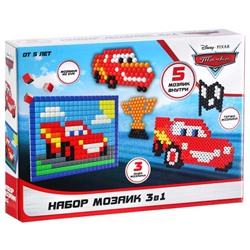 Набор мозаик 3 в 1 «Тачки», аквамозайка, термомозайка и мозаика из EVA, 4+