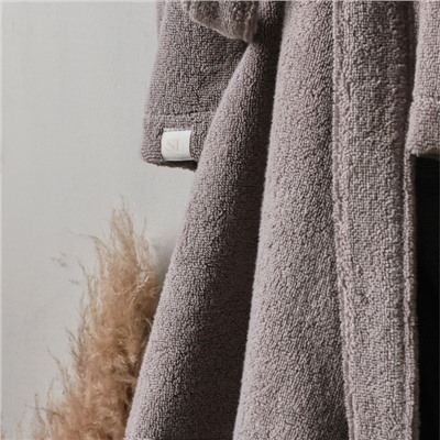 Халат махровый женский SL HOME: Basic «Софт Мист», хлопок 100%, серый