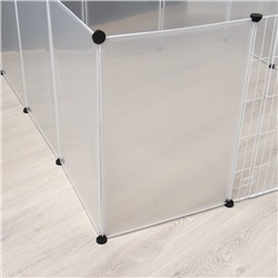 Вольер 12 секций пластиковый, (звено 50×70 см), белый