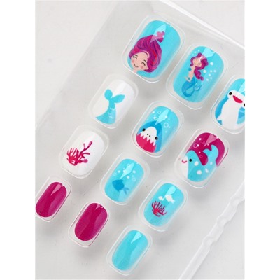 Детские накладные ногти «Русалка», 12 шт.