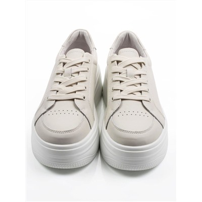 03-YH326-2 LT. BEIGE Полуботинки спортивные женские (натуральная кожа)