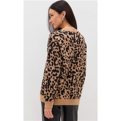 Джемпер TP322-15703 beige leopard