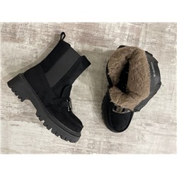 998 Fashion A9919-МП/Z Ботинки женские чер иск велюр, подклад нат шерсть