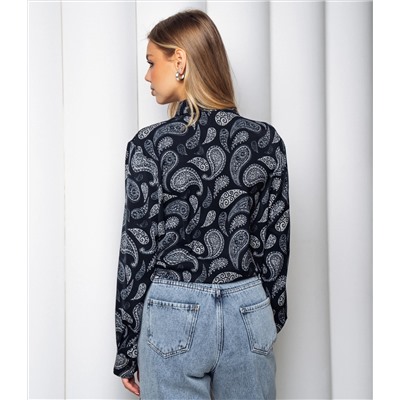 Блуза #КТ2580 (1)-1, тёмно-синий