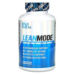 EVLution Nutrition, LeanMode, добавка для поддержки снижения веса без стимуляторов, 150 растительных капсул