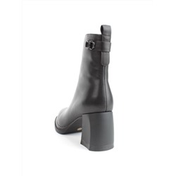 04-M3-1464 BLACK Ботильоны зимние женские (натуральная кожа, натуральный мех)