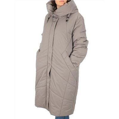 M-9070 GRAY/BEIGE Пальто зимнее женское CORUSKY (верблюжья шерсть)