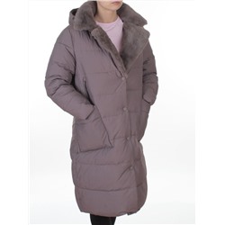 8806 GRAY/LILAC Пальто зимнее женское (200 гр. холлофайбер)