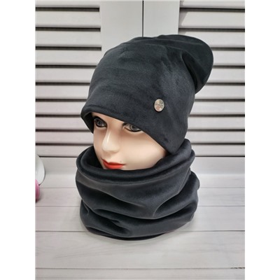 Шапка со снудом женская 6053