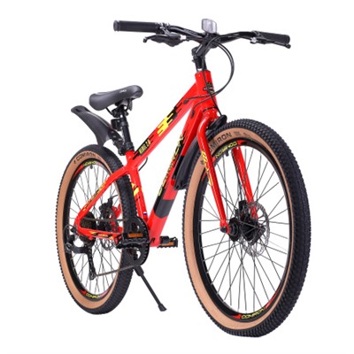 Велосипед 24" рама 13" 8sp COMIRON REBEL ригид красный