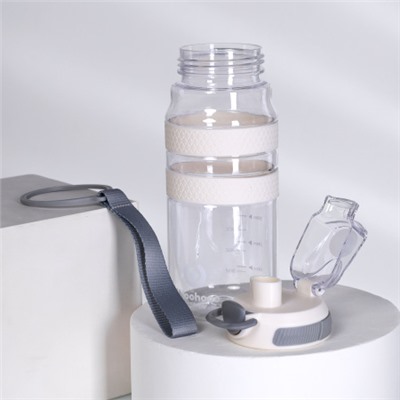 Бутылка для воды спортивная Woohooo H2O цвет White + Gray 850 ml/ уп60