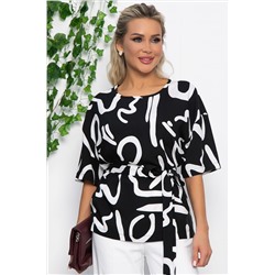 Блуза Аделаида (черная) Б13599-25М