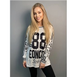 Лонгслив OVER SIZE (велюр)