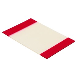 Блок с липким краем, 82 мм × 52 мм, 20 листов, прозрачный пластик с бордовыми вставками