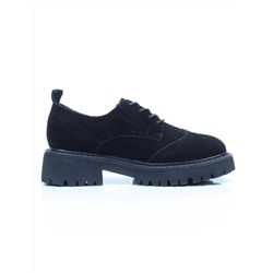 03-5928-2 BLACK Полуботинки женские (натуральная замша)