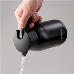 Термос-кофейник TAKE IT EASY «Лавит», 1 л, 12×21 см, сохраняет тепло 20 ч, нержавеющая сталь, чёрный