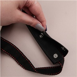 Накладки на ручку для сумки, на кнопках, 13×9 см, 2 шт., чёрные