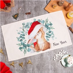 Полотенце «Этель» Happy year, 40×73 см, 100% хлопок, вафля 160 г/м²