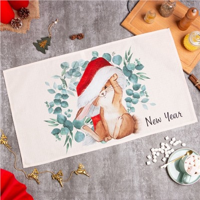 Полотенце «Этель» Happy year, 40×73 см, 100% хлопок, вафля 160 г/м²