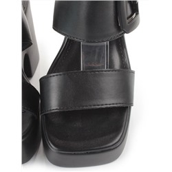 08-PEY330-2 BLACK Босоножки женские (натуральная кожа)