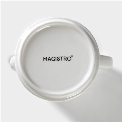 Молочник Magistro «Морской бриз», 250 мл, фарфор, белый