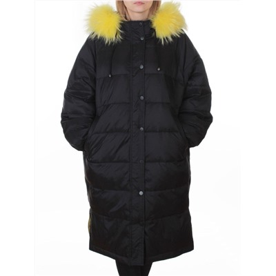 3072 BLACK Пальто зимнее пуховое женское (пух)