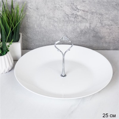 Ваза для фруктов 25 см Евро/Дэй белая / DPG-2/LMLPP72/100White /уп 12/