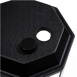 Аквариум «Восьмигранный» с крышкой, 50 л, 33×33×60/67 см, чёрный