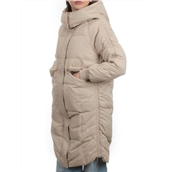 3064 BEIGE Пуховик зимний женский (80% пух, 20% перо)