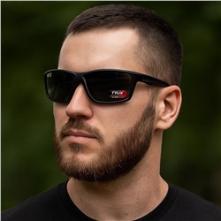 Очки солнцезащитные поляризованные, мужские, спорт, цвет черный, оправа матовая, арт.007.263