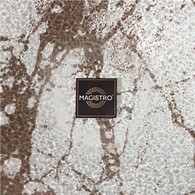 Салатник Magistro «Мрамор», d=12.5 см, стекло, белый