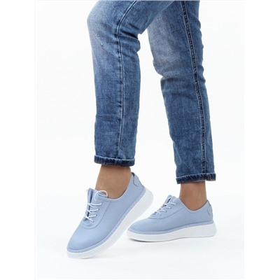 03-YE287-8 LT. BLUE Полуботинки летние женские (натуральная кожа)