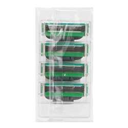 Сменные кассеты Gillette Mach3 зеленые, 4 шт