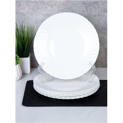 Набор тарелок 6 штук 190 мм плоская десертная плетенка / NHG75 (white) /уп 12/