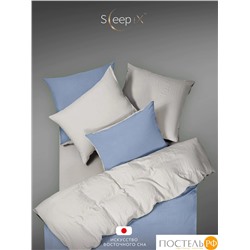 SleepiX ЮКО голуб/сер КПБ 145х215-1/180х220-1/50х70-2, 4 пр., модал/бамбук