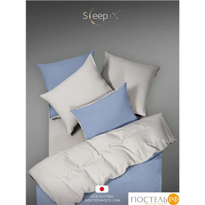 SleepiX ЮКО голуб/сер КПБ 145х215-1/180х220-1/50х70-2, 4 пр., модал/бамбук