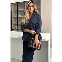 Жакет серо-синий с укороченными рукавами Юджини №3