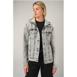 Женская джинсовая куртка с капюшоном Happyfox