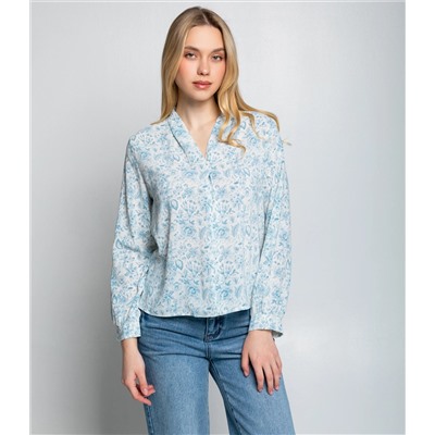 Блуза #КТ803 (8), голубой