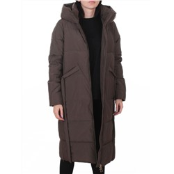 018 GRAY/GREEN Пальто зимнее женское (200 гр. холлофайбер)