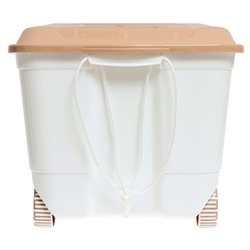 Ящик для хранения игрушек «Воздушные шары» на колёсах, 45 л, 58×39×33.5 см, тёмно - бежевый