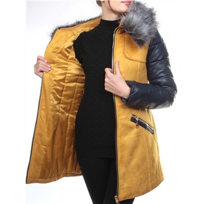 5157 YELLOW Парка женская зимняя (150 гр синтепон, искусственный мех)