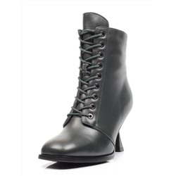 04-E29W-15AF GREEN Ботильоны зимние женские (натуральная кожа, натуральный мех)