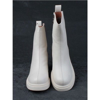 04-M3-L807 BEIGE Ботинки зимние женские (натуральная кожа, натуральный мех)