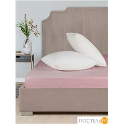 Dome ЛОРЕНО роз Простыня на резинке 160х200+25 (см), 1пр., хл/сат