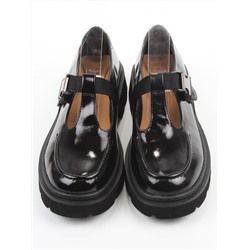 06-DLG06-2 BLACK Туфли женские (натуральная кожа)