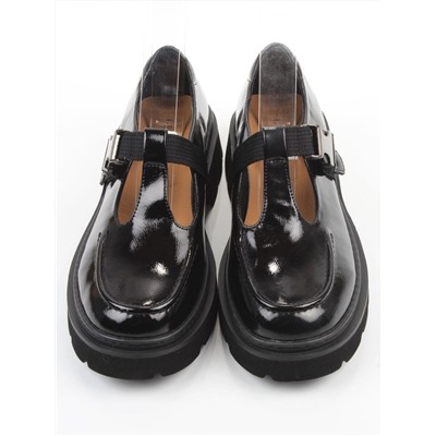 06-DLG06-2 BLACK Туфли женские (натуральная кожа)