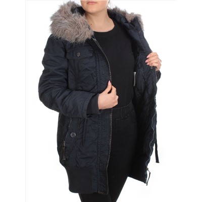 B-23 DARK BLUE Куртка зимняя женская NO NAME (100 гр. холлофайбер)