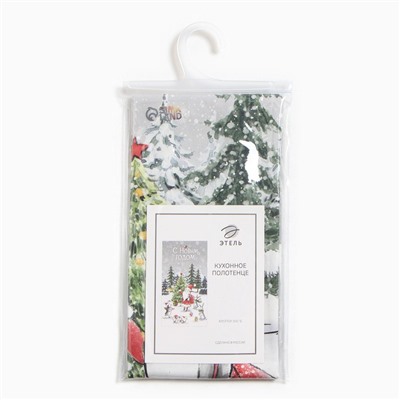 Полотенце кухонное новогоднее «Этель. Подарки от дедушки», 40×70±3 см,100% хлопок, саржа 190 г/м²