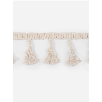 Тесьма декоративная «Бахрома», 45 мм, 10 ± 1 м, цвет бежевый